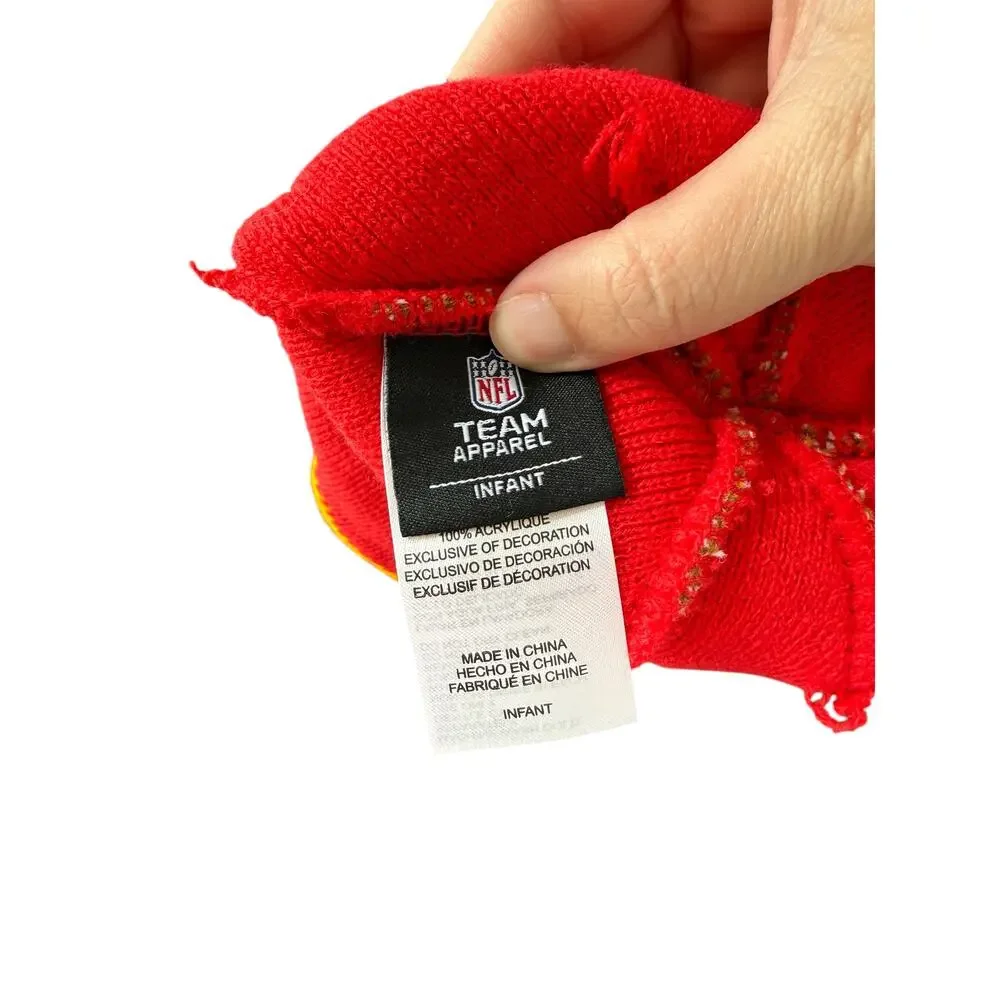 Team Apparel NFL Infant Boy's Brown Kansas City Chiefs Football Head Knit Hat